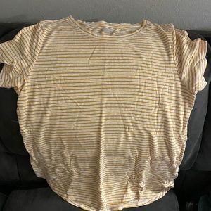 Yellow and white striped shirt